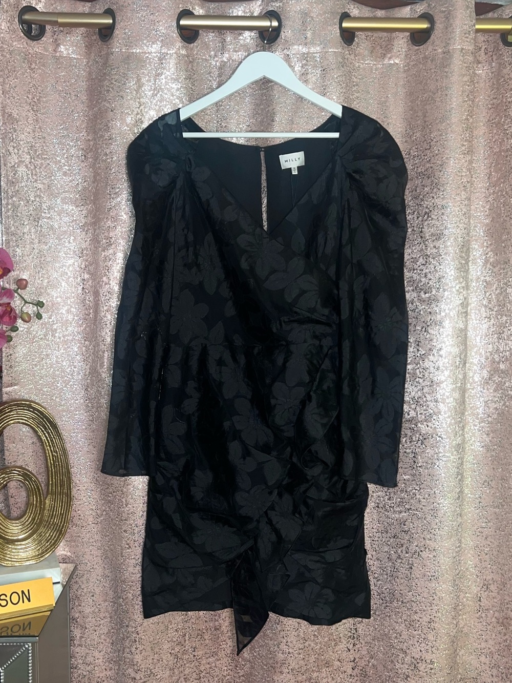 NWT Milly Black Grace Dress - Picture 1 of 6
